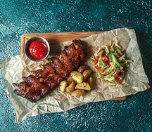 Свиные ребра в соусе BBQ