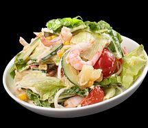 Салат с крабовыми палочками и креветками