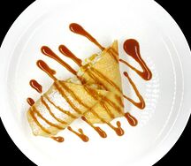 Блин с персиками