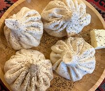 Хинкали со свининой и говядиной