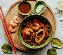 Жареный рис с морепродуктами
