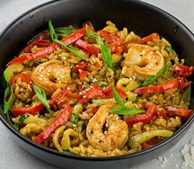 Тяхан с говядиной и овощами
