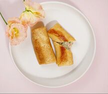 Блины с сыром и ветчиной
