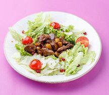 Салат с куриной печенью
