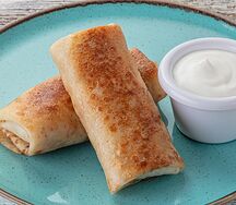 Блинчики с курицей и грибами 