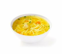 Куриный бульон с гренками