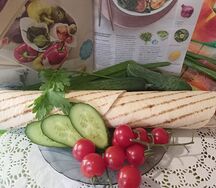 Шаурма Жюльен в тортилье