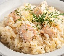 Ризотто с лососем