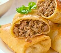Крепе с говяжьим фаршем