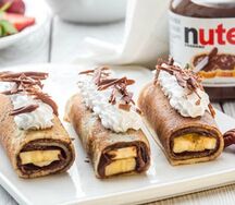 Крепе с бананом и нутеллой