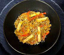 Тяхан с курицей