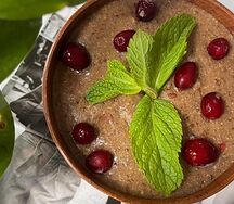 Каша льняная с яблоком и корицей