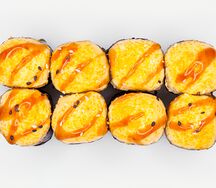 Запеченный ролл с креветкой