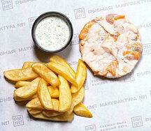 Рыбная котлетка с картофелем фри