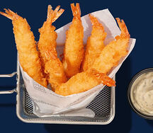 Креветка темпура с соусом тартар