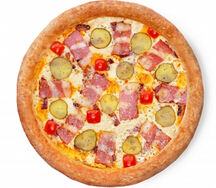 Пицца чизбургер с беконом