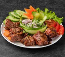 Баранья мякоть с овощами