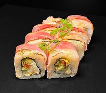Ролл с креветкой и беконом