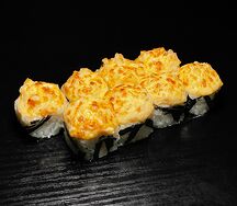 Запеченный ролл с креветкой