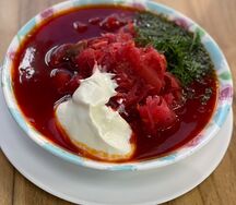 Борщ со сметаной