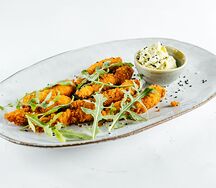 Креветки с соусом васаби