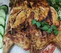 Курица табака на мангале
