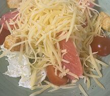 Цезарь с семгой слабосоленой