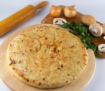 Осетинский пирог с картофелем и грибами большой