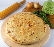 Осетинский пирог с капустой и луком маленький