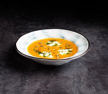 Крем-суп с тыквой и страчателлой