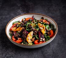 Тёплый салат с куриной печенью