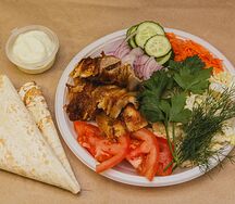 Шаурма на тарелке