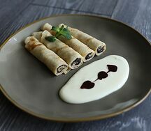 Блинчики с маком и с пломбирным муссом