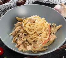 Спагетти с белыми грибами и трюфельным маслом