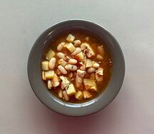 Куриный суп с фасолью и овощами