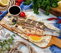 Сибас на углях