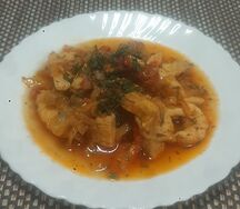 Куриная грудка с овощами