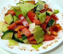 Салат овощной с майонезом