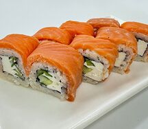 Ролл Филадельфия прайм с двойным лососем