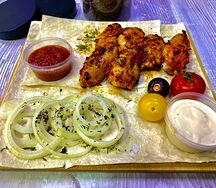 Шашлык из куриных крылышек на углях