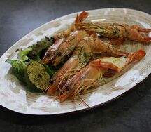 Тигровые креветки гриль