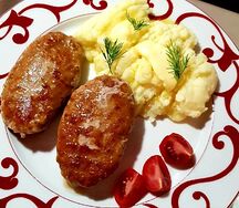 Куриные котлетки с гарниром