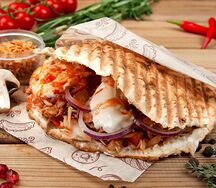 Донер с курицей и грибочками