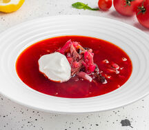 Борщ с уткой и черносливом