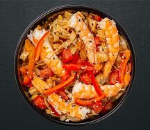 Wok с креветками Том Ям