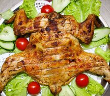 Курица табака на углях