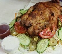 Курица гриль в лаваше с набором овощей