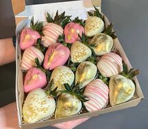 Розовая груша Клубника в шоколаде