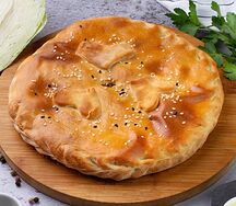 Пирог с капустой, яйцом и луком