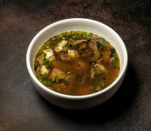 Грибной с курицей и орзо